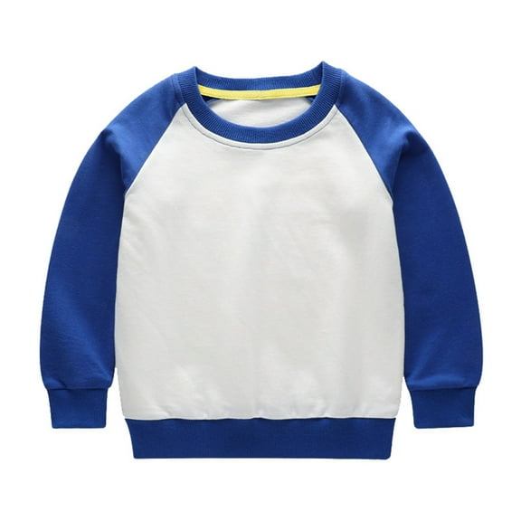 Diufon Toddler Boy Girl Pullover Tops Kids Long Sleeve Crewneck Sweatshirt Fall Winter Warm Color Block Blouse