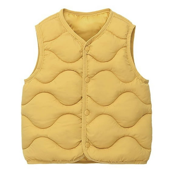 Diufon Toddler Boy Girl Vest Little Kids Fall Winter Sleeveless Cotton Padded Thickened Warm Outerwear Clothes