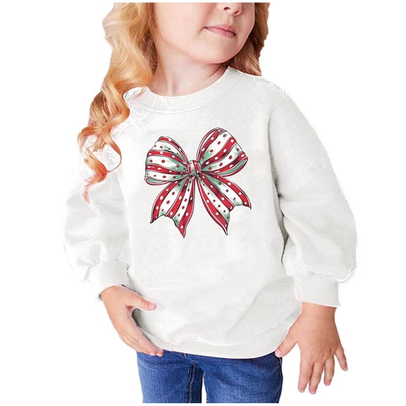 Diufon Toddler Boys Girls Christmas Sweatshirt Kids Oversized Long Sleeve Cute Printed Crewneck Pullover Tops