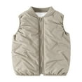 thumbnail image 1 of Diufon Toddler Boys Girls Vest Jackets Lightweight Thickened Zipper Up Coats Fall Winter Warm Clothes, 1 of 4