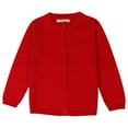 thumbnail image 1 of Diufon Toddler Girl&boy Baby Infant Kids Spring Sweater Crew Neck Button down Long Sleeve Knit Outwear (12-18 Months, Red), 1 of 9