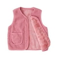 thumbnail image 1 of Diufon Toddler Girls Boys Warm Vest Baby Fleece Thickened Sleeveless Zip Jacket Fall Winter Outwear with Pockets, 1 of 3