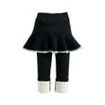 thumbnail image 1 of Diufon Toddler Girls Fleece Leggings with Skirt Little Kids Fall Winter Warm Thickened Lined Skirt Pants 2-7 Years, 1 of 6