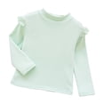 thumbnail image 1 of Diufon Toddler Girls Long Sleeve Tops Ruffle Sleeve Fall Winter Fleece Warm Shirts Cute Crewneck Pullover Blouse, 1 of 4
