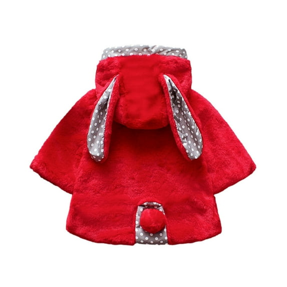 Diufon Toddler Girls Warm Jacket Fall Winter Cute Fleece Hoodie Long Sleeve Thickened Warm Button Coat