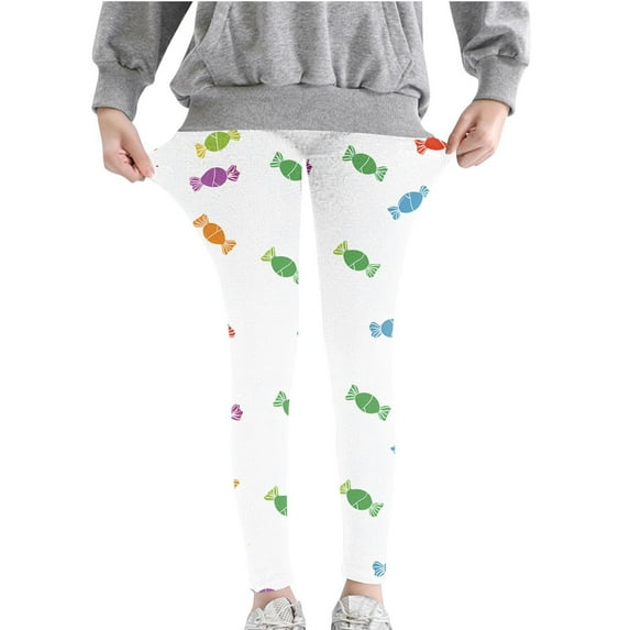 Diufon Toddler Kids Leggings Little Girls Elastic High Waist Printed Stretchy Pants Outdoor Bottom Tights Pant