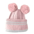 thumbnail image 1 of Diufon Toddler Kids Winter Hat Scarf Set Knitted Soft Hooded Scarves Unisex Baby Cute Windproof Warm Cap 2 in 1, 1 of 5