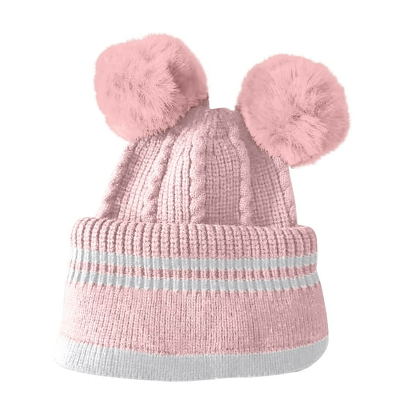 Diufon Toddler Kids Winter Hat Scarf Set Knitted Soft Hooded Scarves Unisex Baby Cute Windproof Warm Cap 2 in 1