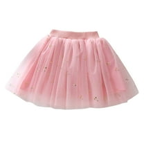 Diufon Toddler Little Girl's Princess Skirt Sequins Layered Mesh Elastic Waist A-line Short Skirt for Birthday Party