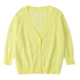 thumbnail image 1 of Diufon Toddlers Girls Knit Cotton Coats V Neck Button Long Sleeve Cardigans Fall Cute Sweaters, 1 of 7