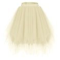 thumbnail image 1 of Diufon Tulle Skirts for Women High Low Layered Elastic Waist A-line Skirt Performance Wedding Party Skirts, 1 of 2