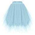 thumbnail image 1 of Diufon Tulle Skirts for Women High Low Layered Elastic Waist A-line Skirt Performance Wedding Party Skirts, 1 of 2