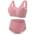thumbnail image 1 of Diufon Underwear Set for Women Cotton Wide Strap Front Closure Bra and Hipster Panties Casual Bralettes Outfit, 1 of 8