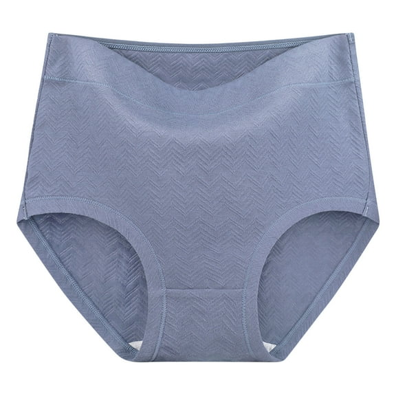 Diufon Underwear for Women Cotton High Waist Full Coverage Plus Size Briefs Breathable Soft Solid Color Panties
