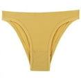thumbnail image 1 of Diufon Underwear for Women No Show Seamless Hipster Triangular Panties Bikini Soft Stretch Solid Color Briefs, 1 of 2