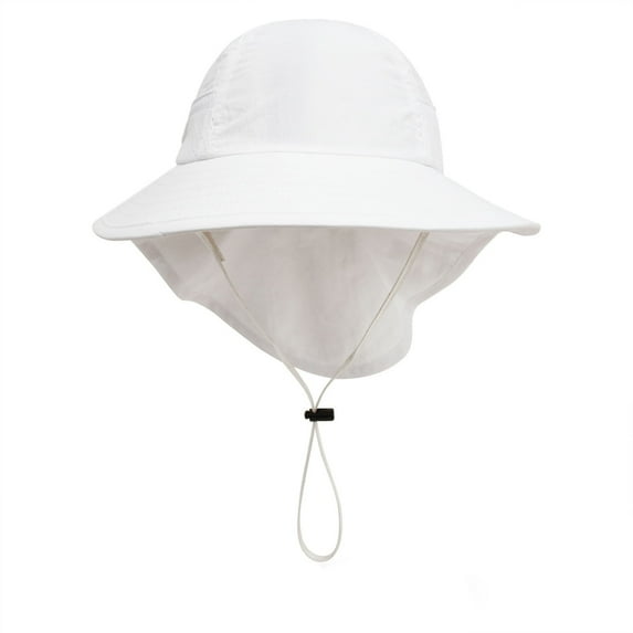Diufon Unisex Baby Sun Hat Casual Wide Brim Drawstring Fisherman Hats Solid Color Outdoor Sport Hiking Hats