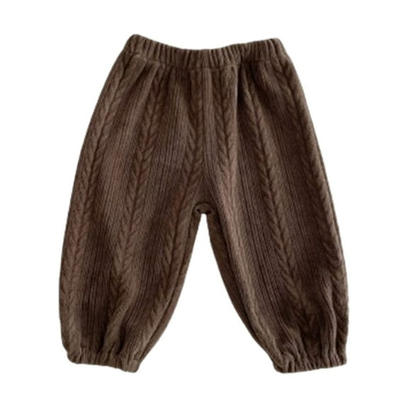 Diufon Kids Cotton Athletic Pants Elastic Waist Pants Solid Color Comfortable Sweatpants