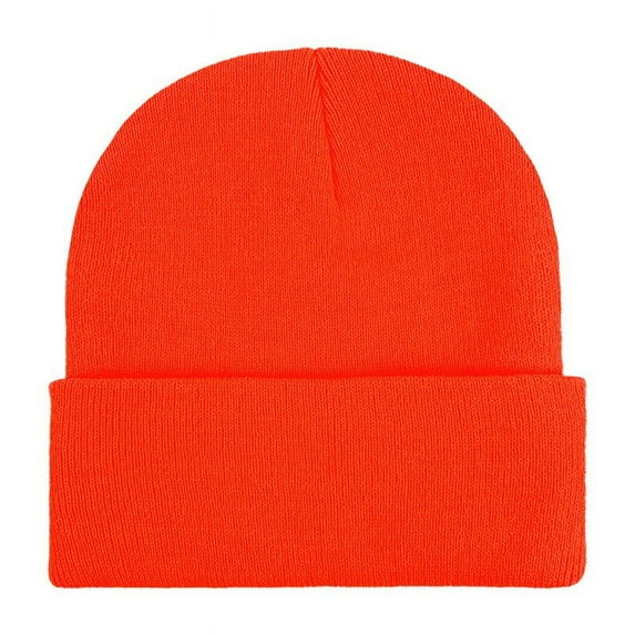 Diufon Unisex Winter Knitted Beanie Hat Soft Stretch Thickened Warm Hiking Hats Outdoor Windproof Ski Cap