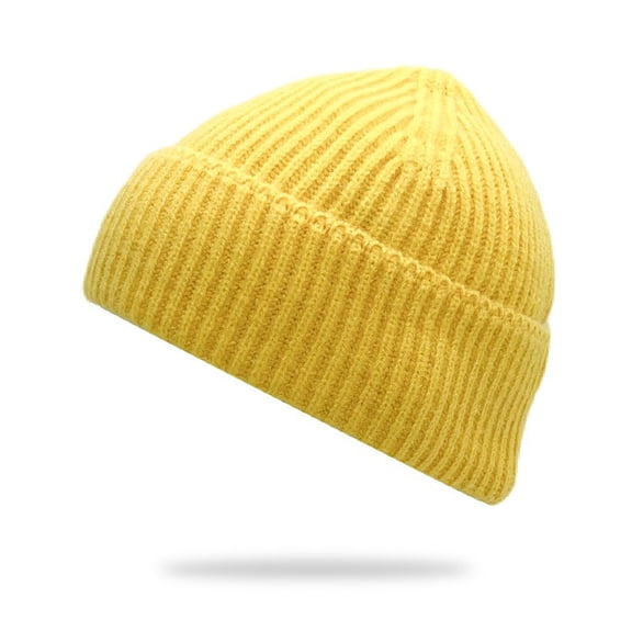 Diufon Unisex Winter Knitted Beanie Hat Thickened Warm Windproof Wool Hats Outdoor Ski Cap for Women Men