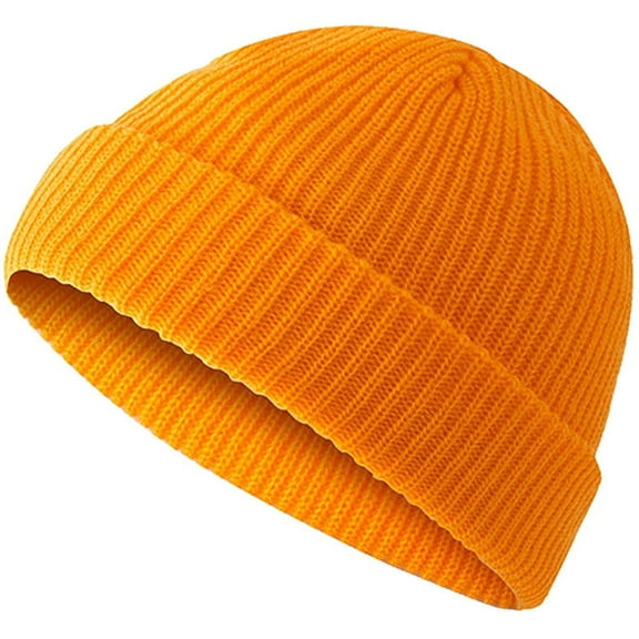 Diufon Unisex Winter Knitted Beanie Hat Thickened Warm Windproof Wool Hats Outdoor Ski Cap for Women Men