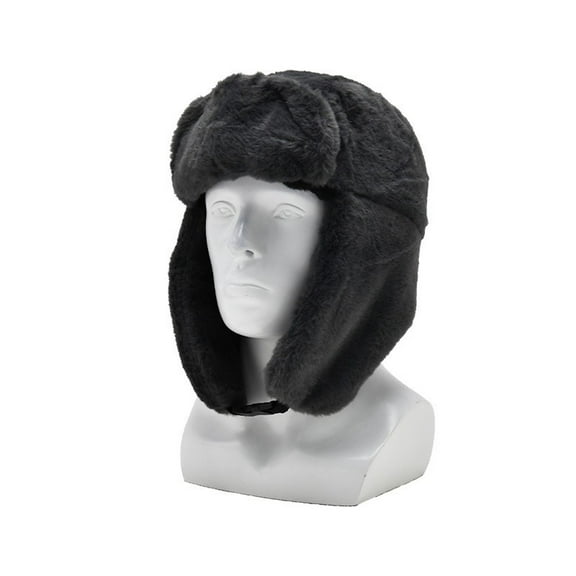 Diufon Unisex Winter Warm Hat Windproof Plush Thickened Ear Covered Hats Fleece Lined Outdoor Ski Cap