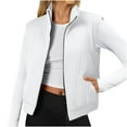 thumbnail image 1 of Diufon Vest for Women Lightweight Zip Up Stand Collar Cropped Jackets Sleeveless Fall Fashion Coat with Pockets, 1 of 8