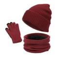 thumbnail image 1 of Diufon Warm Hat Scarf Gloves Set Winter Windproof Thickened Knitted Cap Scarves and Gloves 3 Pieces for Adult, 1 of 6