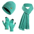 thumbnail image 1 of Diufon Warm Hat Scarf Gloves Set Winter Windproof Thickened Knitted Cap Scarves and Gloves 3 Pieces for Adult, 1 of 1