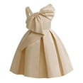thumbnail image 1 of Diufon Wedding Party Dress for Little Girls Elegant Princess Dress with Big Bow Toddler Baby Single Shoulder Gowns, 1 of 3