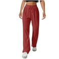 thumbnail image 1 of Diufon Wide Leg Linen Pants for Women Summer Casual Drawstring Beach Pant Flowy Loose Trousers with Pockets, 1 of 9