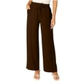 thumbnail image 1 of Diufon Wide Leg Pants for Women Elastic High Waist Drawstring Pants with Pockets Casual Solid Color Pants, 1 of 7