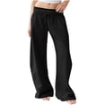 thumbnail image 1 of Diufon Wide Leg Sweatpants Women Casual Wide Leg Loose Sweat Pants Drawstring Lounge Trousers with Pockets, 1 of 7