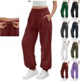 thumbnail image 1 of Diufon Sweat Pants for Womens Drawstring High Waisted Athletic Joggers Workout Baggy Cuffed Sweatpants with Pockets, 1 of 10