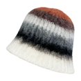 thumbnail image 1 of Diufon Winter Bucket Hat for Women Fleece Warm Colorful Striped Trendy Versatile Cap Wool Fisherman Hats, 1 of 3