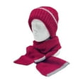 thumbnail image 1 of Diufon Winter Hooded Scarf Hat for Women Knitted Thickened Warm Beanie Hats Windproof Outdoor Ski 2 in 1 Cap, 1 of 2