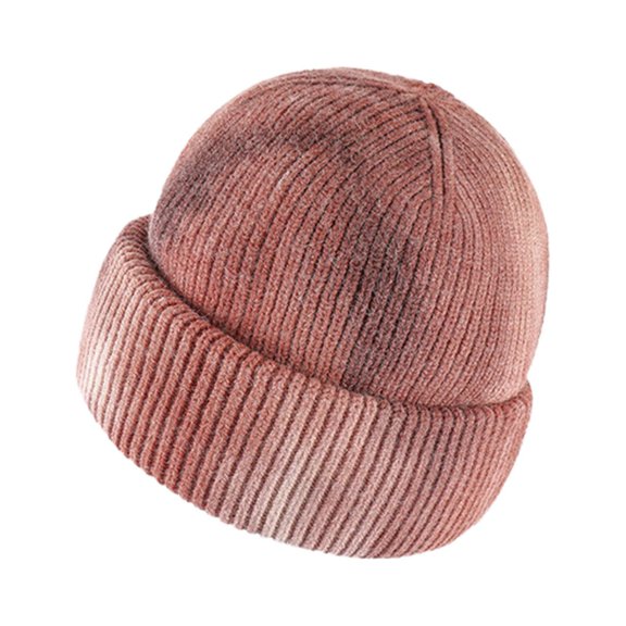 Diufon Winter Knitted Hat for Unisex-Adult Stretch Tie-dye Printed Beanie Hats Outdoor Windproof Ski Cap