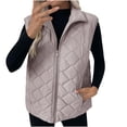 thumbnail image 1 of Diufon Winter Vest for Women Lightweight Zip up Sleeveless Padded Warm Jackets Stand Collar Coats with Pockets, 1 of 9