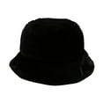 thumbnail image 1 of Diufon Winter Warm Bucket Hat for Women Plush Thickened Warm Brim Hats Trendy Fleece Lined Windproof Outdoor Caps, 1 of 2