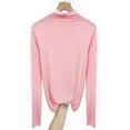 thumbnail image 1 of Diufon Women's Bottom Tops Casual Long Sleeve Turtlenecks Pullover Shirts Basic Thin Solid Color Home Blouse, 1 of 2