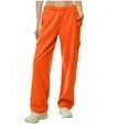 thumbnail image 1 of Diufon Women's Cargo Pants Elastic High Waist Sweatpants Casual Solid Color Athletic Pants with Pockets, 1 of 7