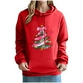 thumbnail image 1 of Diufon Women's Christmas Hoodie Cute Printed Long Sleeve Cozy Drawstring Pullover Sweatshirts Fall Winter Warm Tops, 1 of 4
