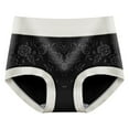 thumbnail image 1 of Diufon Women's Cotton Underwear High Waist Full Coverage Hipster Panties Soft Breathable Floral Pattern Briefs, 1 of 4