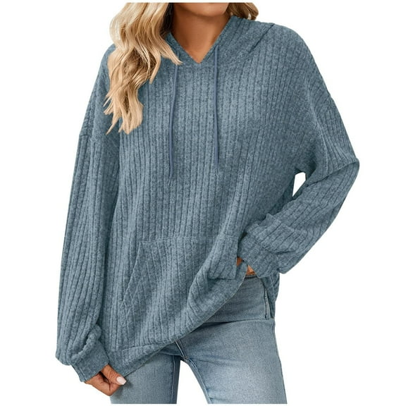 Diufon Women's Fashion Hoodies & Sweatshirts Long Sleeve Drawstring Shirts Fall Winter Hooded Sweatshirts with Pockets