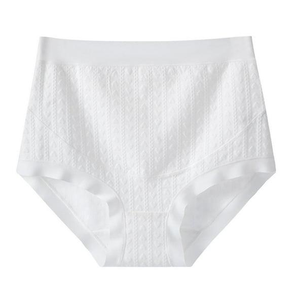 Diufon Women's Full Coverage Underwear Ladies High Waist Panties Cotton Soft Breathable Stretch Solid Color Undies