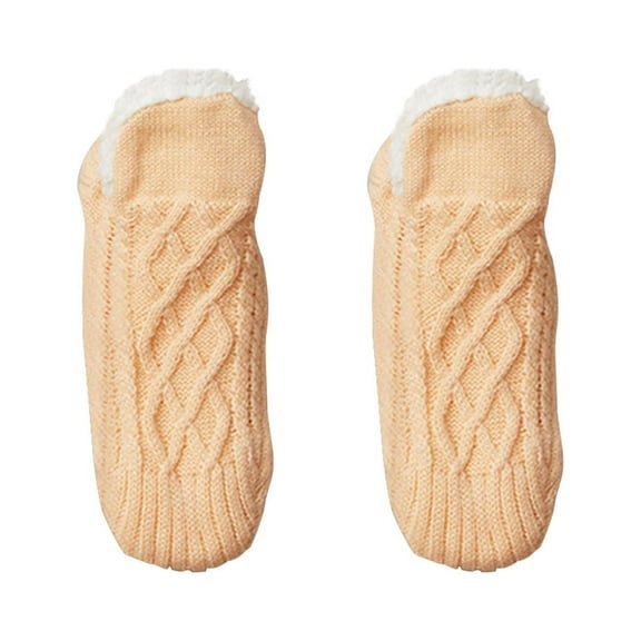 Diufon Women's Fuzzy Slipper Socks Knitted Fleece Thickened Warm Ankle Socks Fall Winter Casual Home Socks