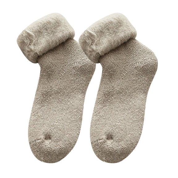 Diufon Women's Fuzzy Warm Socks Velvet Thickened Warm Cute Middle Tube Sleep Socks Fall Winter Slipper Socks