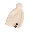 thumbnail image 1 of Diufon Women's Knitted Warm Hat Ladies Winter Thickened Ear Covered Button Stretch Beanie Hats Outdoor Ski Cap, 1 of 1