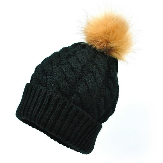 Diufon Women's Knitted Warm Hat Ladies Winter Thickened Ear Covered Stretch Beanie Hats Outdoor Ski Cap