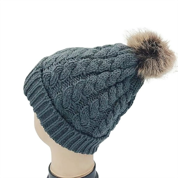 Diufon Women's Knitted Warm Hat Ladies Winter Thickened Ear Covered Stretch Beanie Hats Outdoor Ski Cap