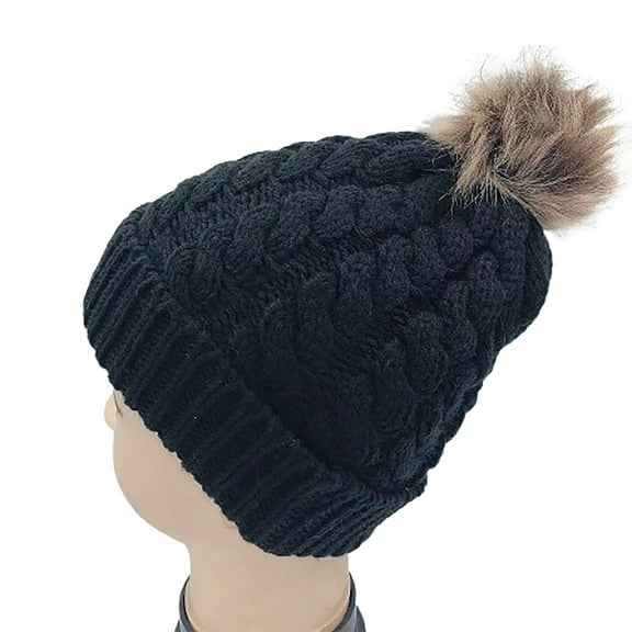 Diufon Women's Knitted Warm Hat Ladies Winter Thickened Ear Covered Stretch Beanie Hats Outdoor Ski Cap